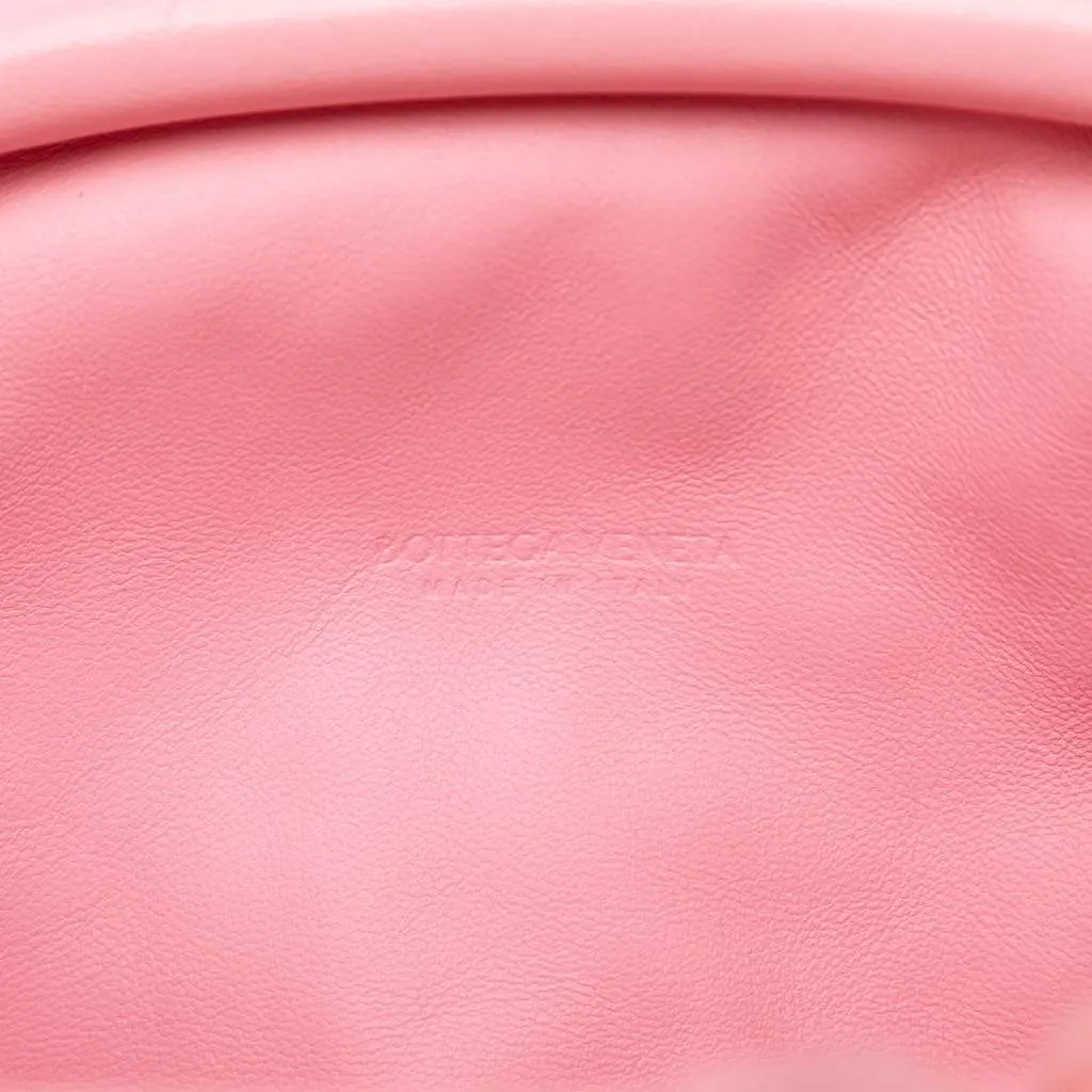 Bottega Veneta Teen Chenille The Pouch Crossbody Pink Polyester Very good - Box View