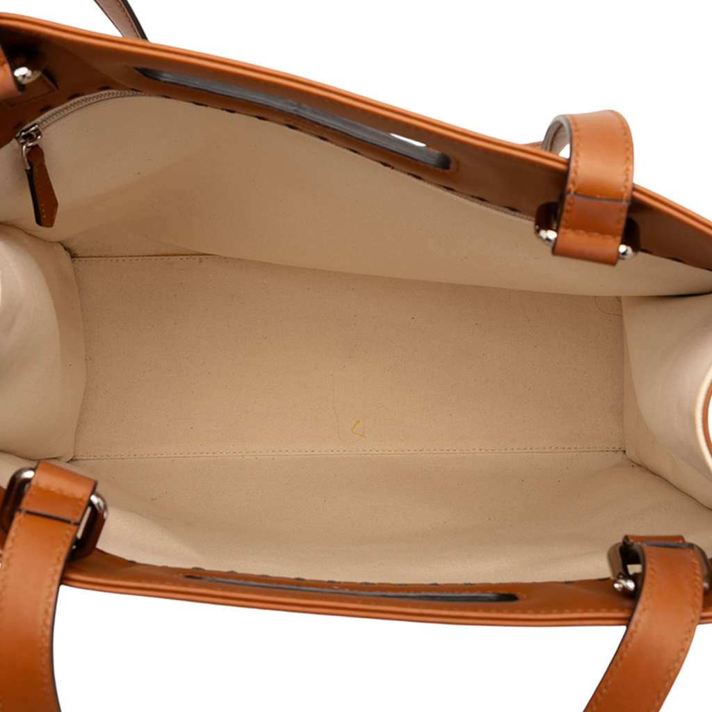 Fendi Bicolor Canvas and Leather Sunshine Shopper Tote - 4