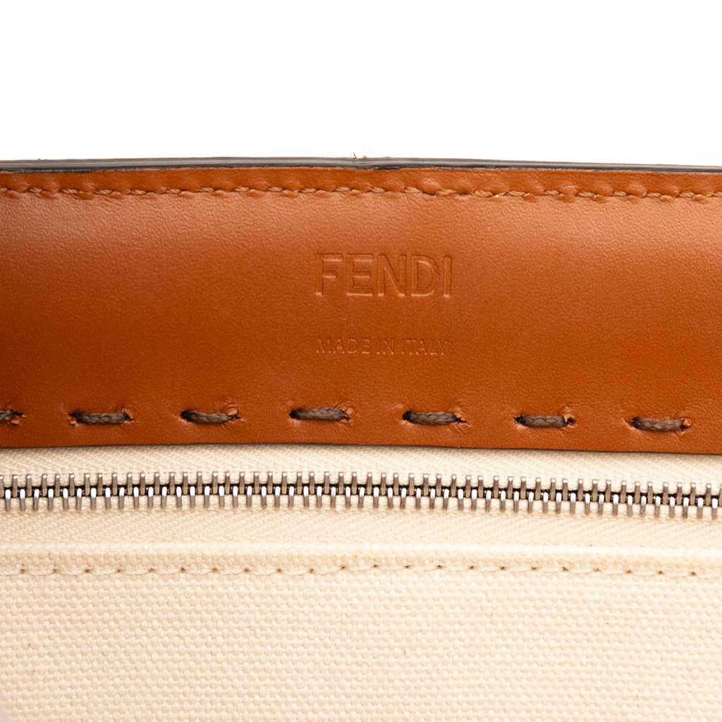Fendi Bicolor Canvas and Leather Sunshine Shopper Tote - 5