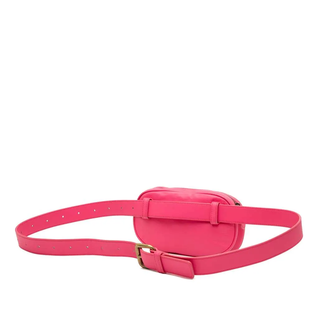 Bottega Veneta Nappa Intrecciato Belt Bag Pink Leather Very good - Back View
