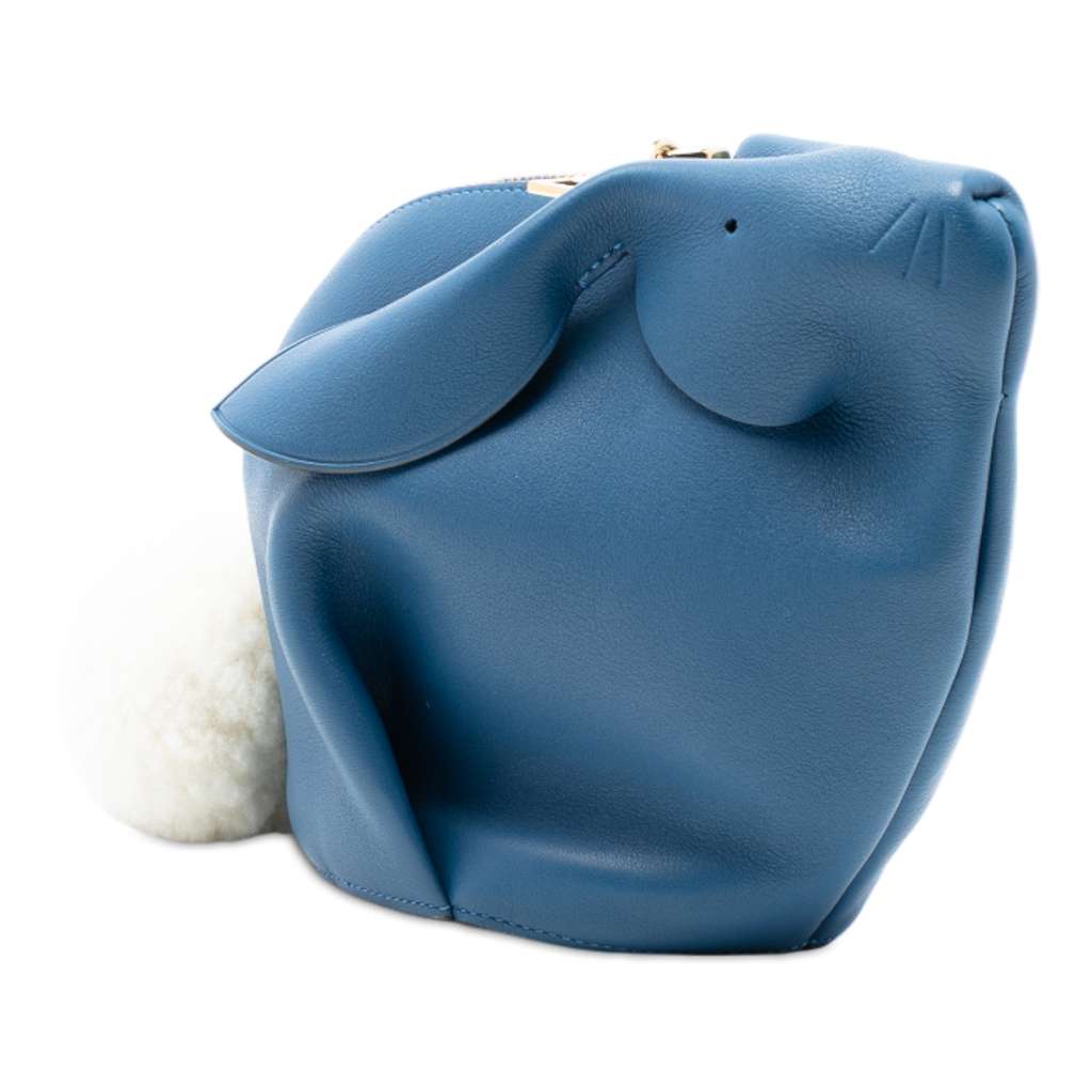 Loewe Mini Calfskin Shearling Bunny Crossbody - 2