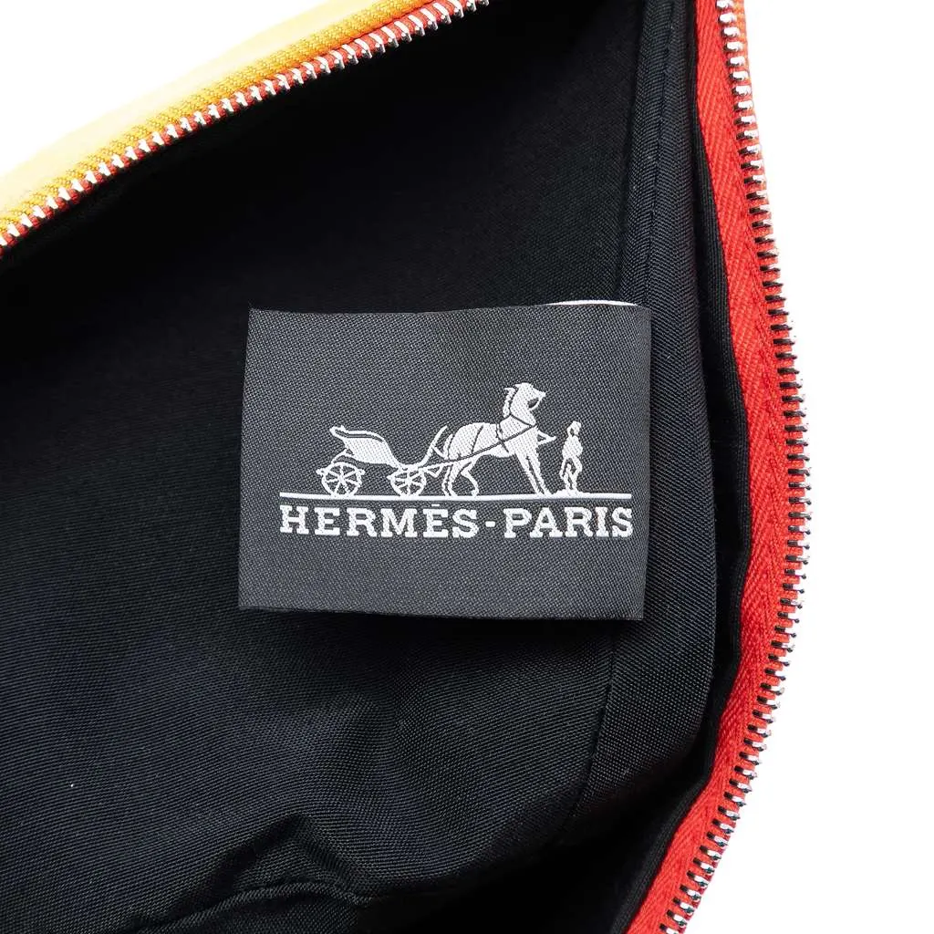 Hermès Mini Toile Palmyre Pouch Orange Canvas Very good - Box View