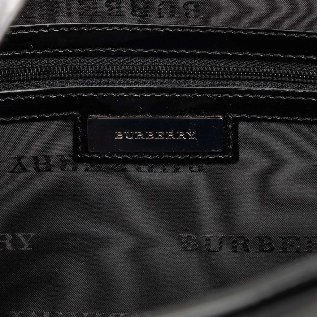 Burberry House Check Embossed Patent Shoulder Bag - 5
