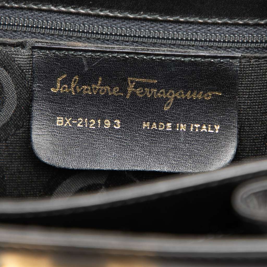 Salvatore Ferragamo Small Leather Gancini Iconic Top Handle Bag - 5