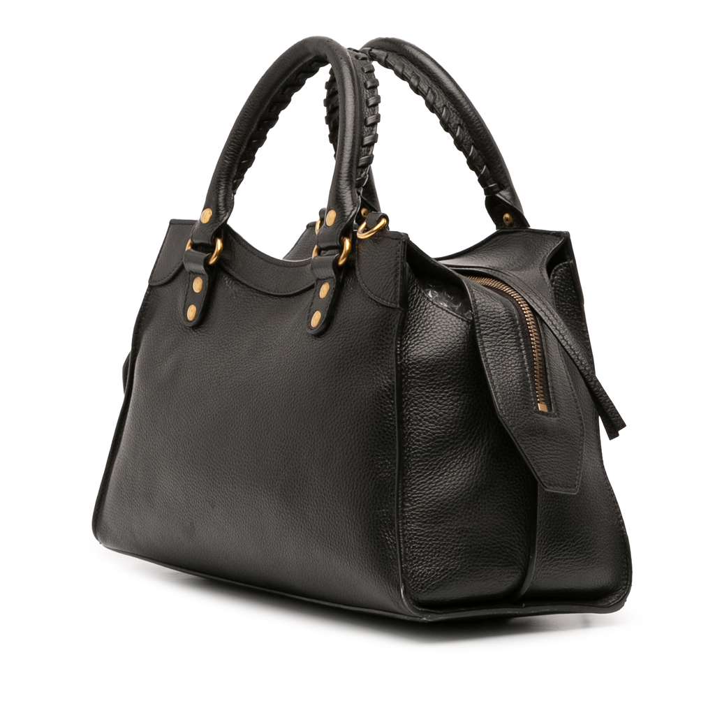 Balenciaga Small Grained Calfskin Motocross Neo Classic City Satchel - 2