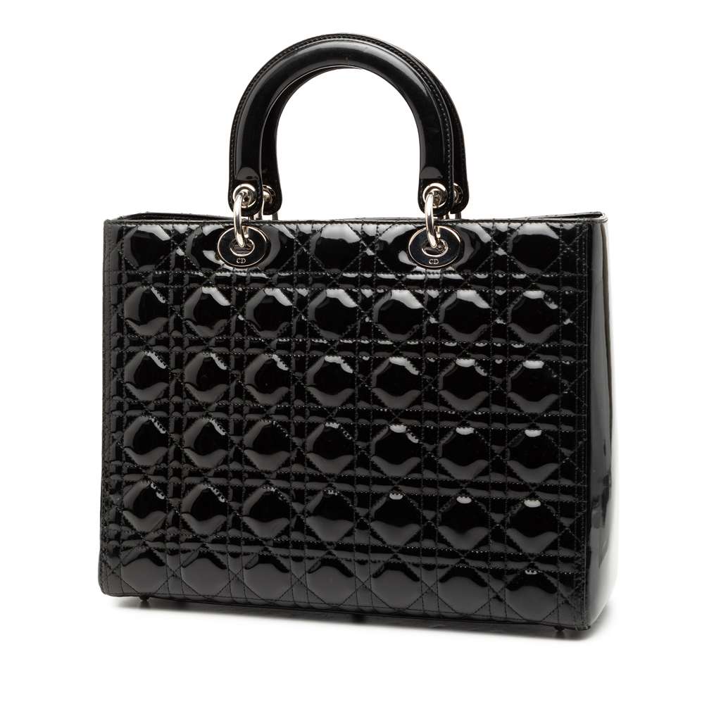 Dior Large Patent Cannage Lady Dior - 2