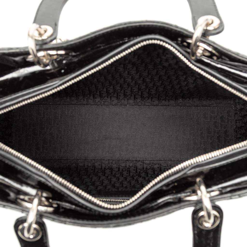 Dior Large Patent Cannage Lady Dior - 4