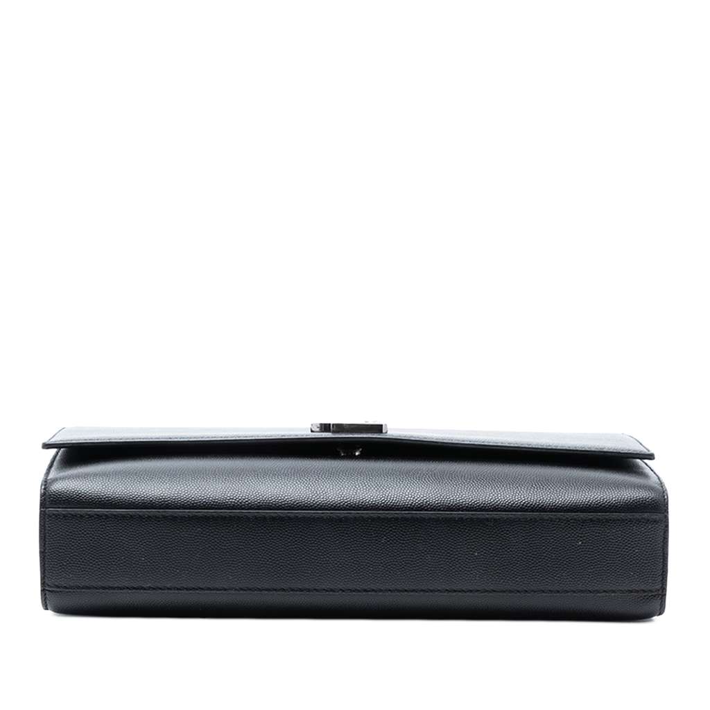 Saint Laurent Medium Grain De Poudre Leather Monogram Kate Crossbody - 3