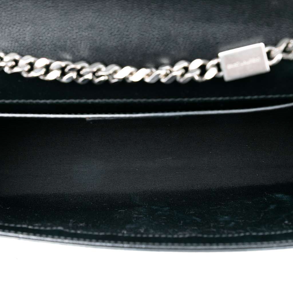 Saint Laurent Medium Grain De Poudre Leather Monogram Kate Crossbody - 4