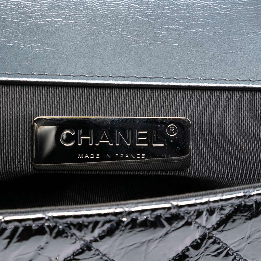 Chanel Mini Quilted Metallic Calfskin Ring Top Handle Flap - 5