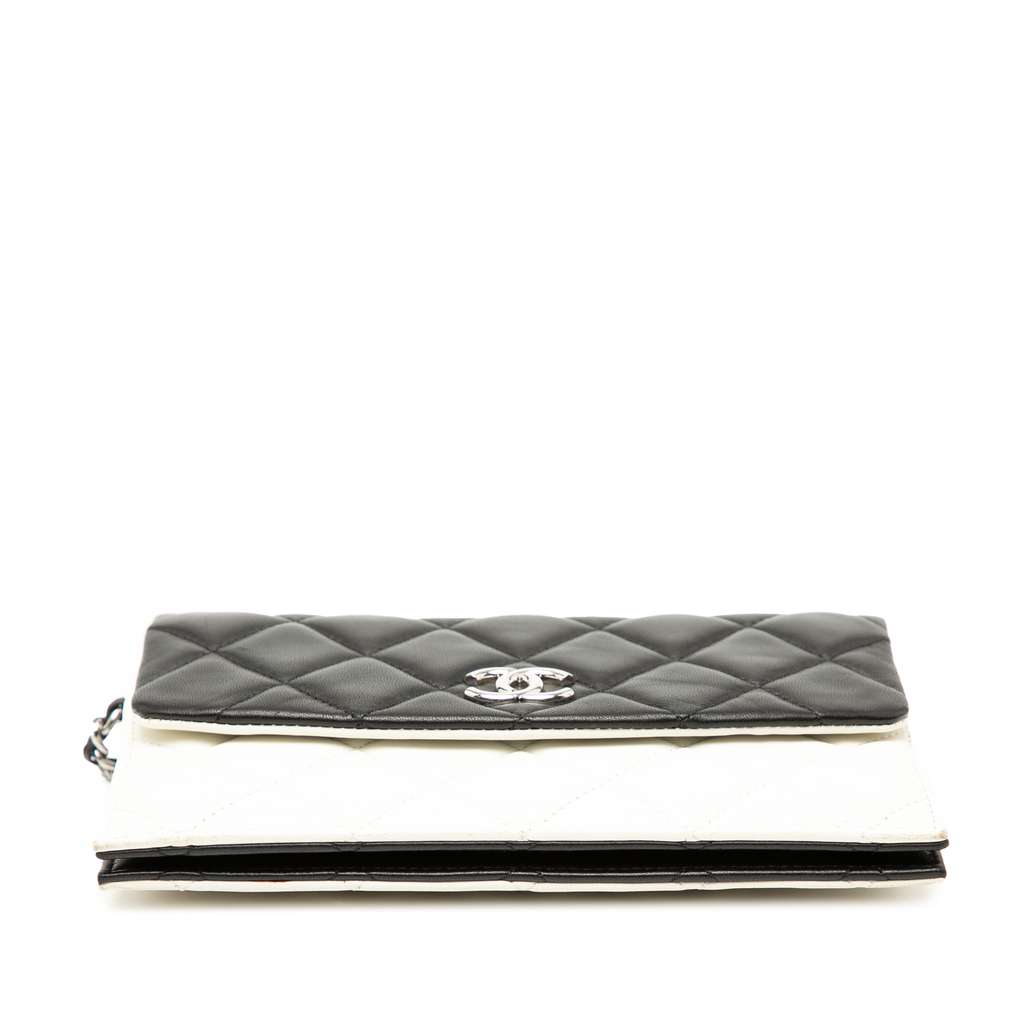 Chanel CC Bicolor Quilted Lambskin Double Sided Wallet on Chain - 3