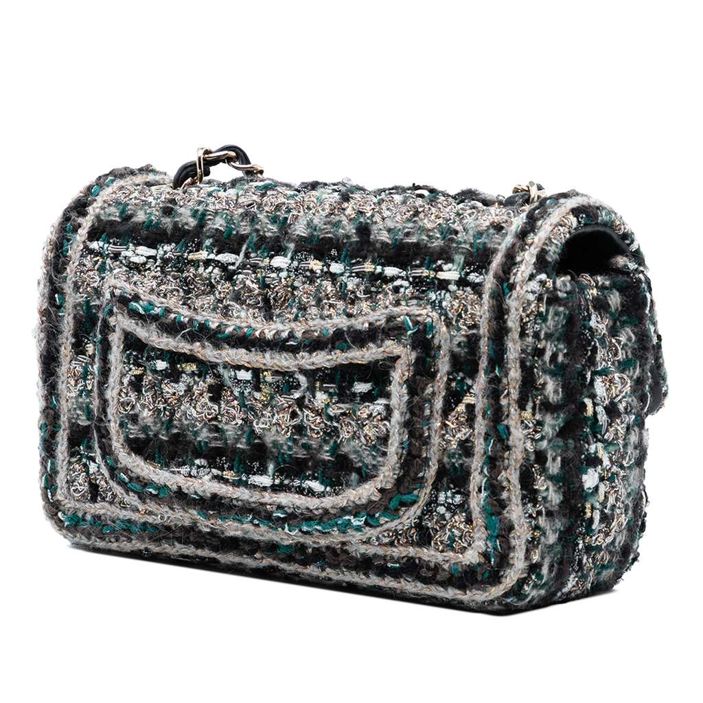 Chanel Mini Rectangular Classic Tweed Braided Single Flap - 2