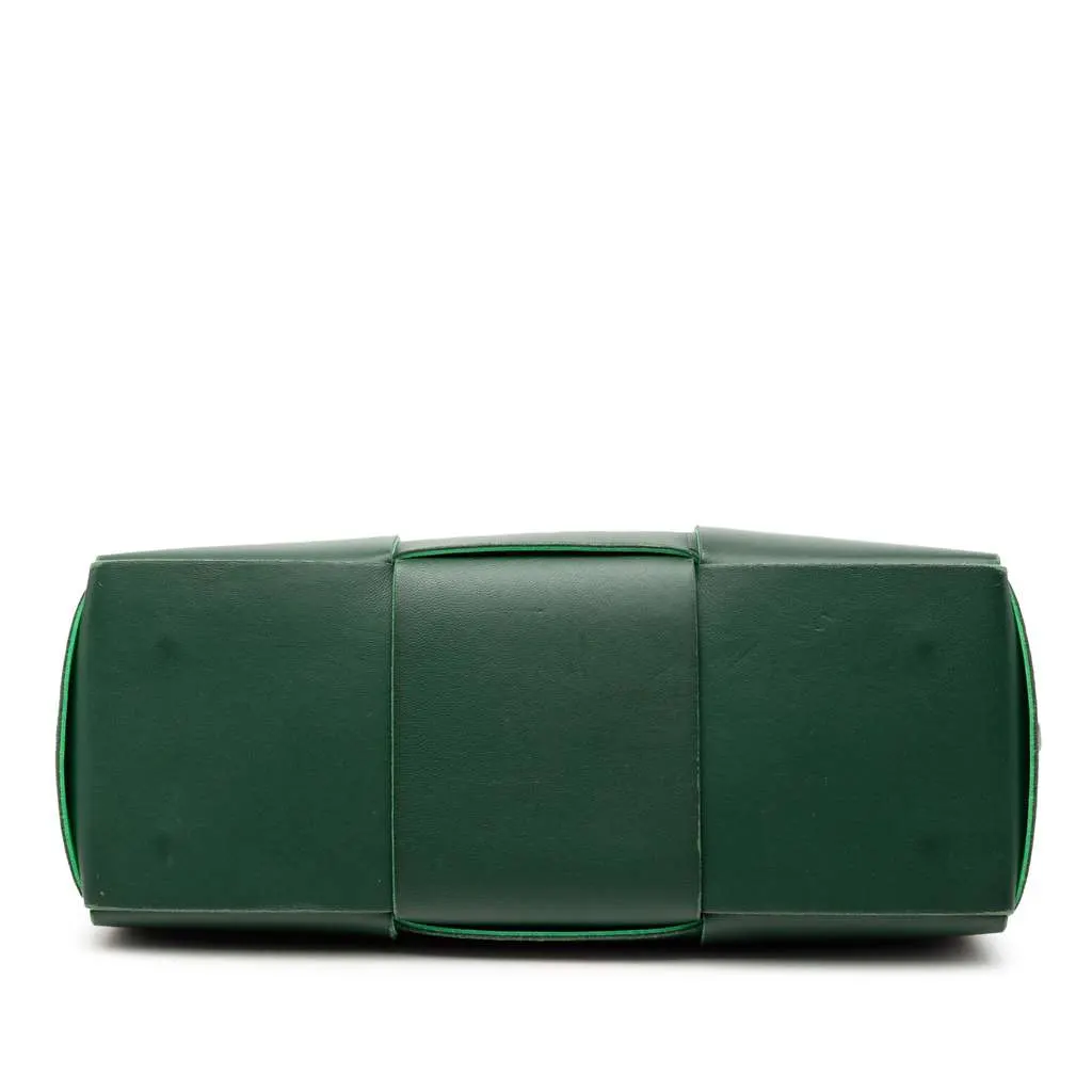 Bottega Veneta Small Nappa Maxi Intrecciato Arco Tote Green Leather Very good - Inside View