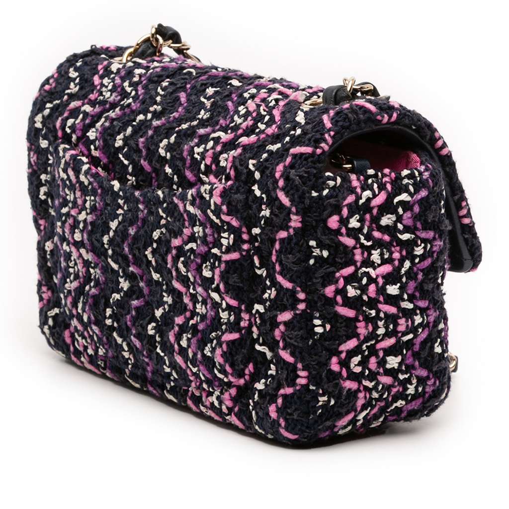 Chanel Mini Rectangular Classic Multicolor Cotton Stitched Single Flap - 2