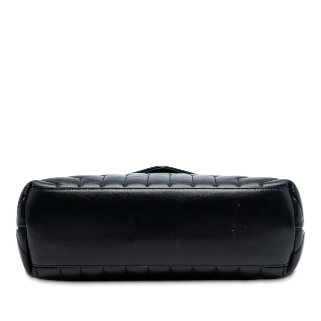 Saint Laurent Medium Matelasse Leather Monogram Monochrome Loulou Shoulder Bag - 3