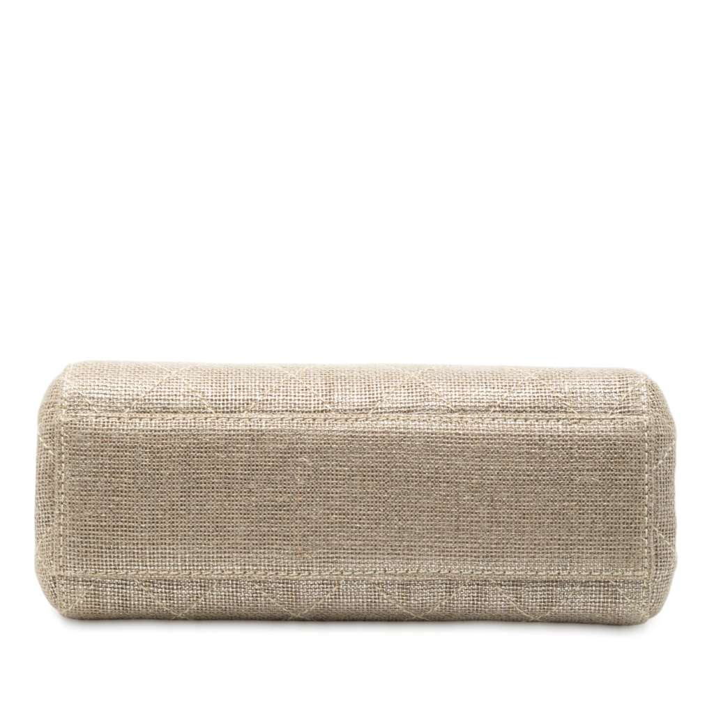 Chanel Mini CC Stitched Linen Chain Tote - 3