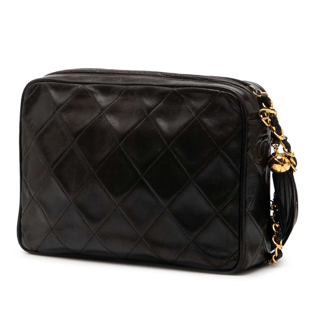 Chanel CC Quilted Lambskin Tassel Camera Bag - 2