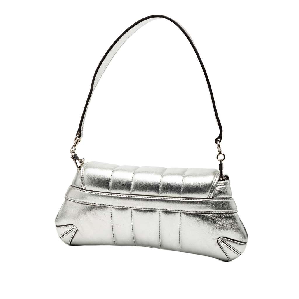 Gucci Small Metallic Quilted Leather Horsebit Chain Satchel - 2