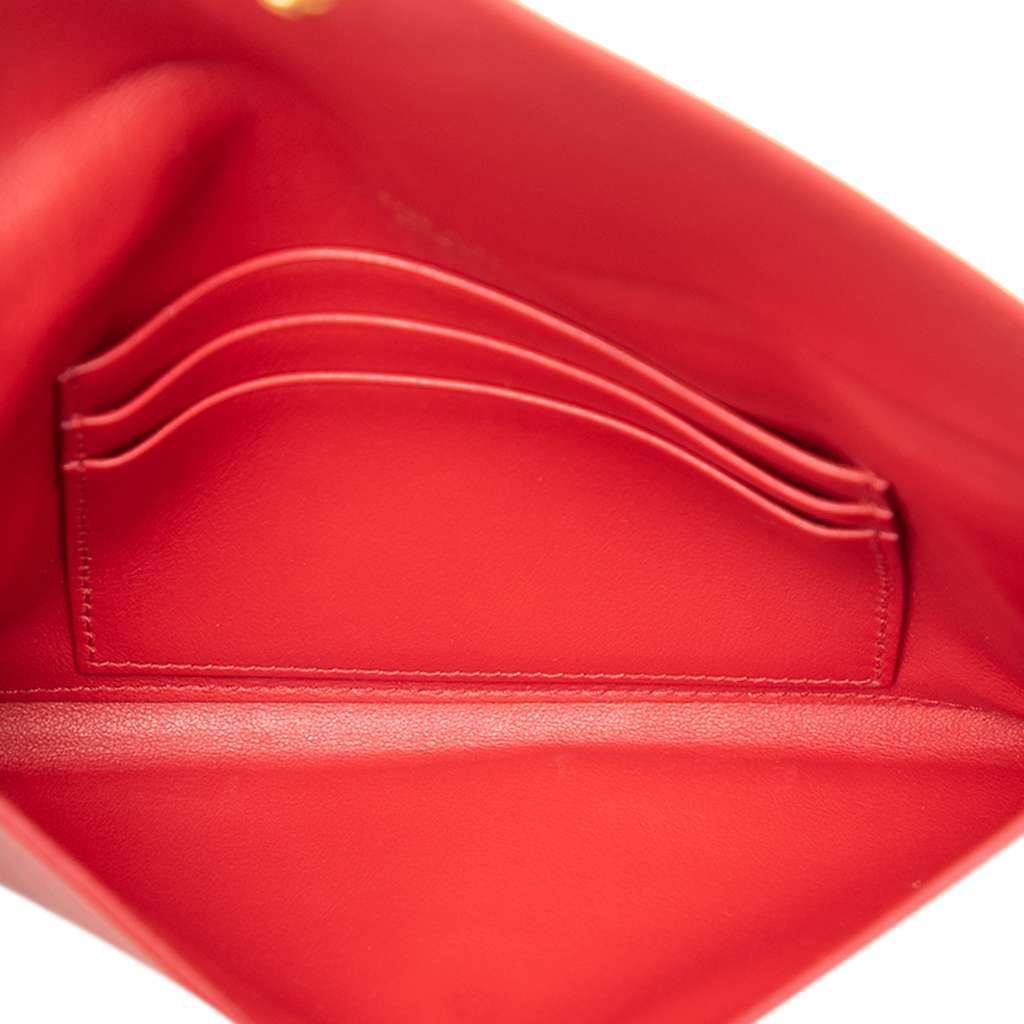 Prada Saffiano Envelope Chain Clutch - 4