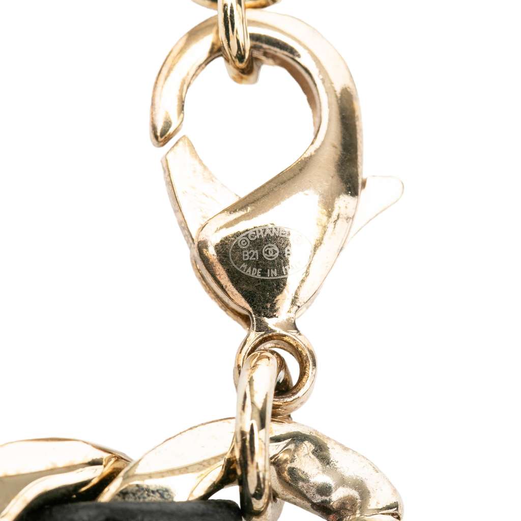 Chanel Lambskin and Gold Plated Enamel CC Square Choker Necklace - 5