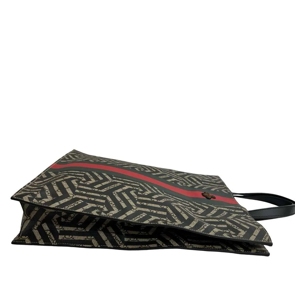 Gucci GG Supreme Caleido Web Vertical Tote Brown Canvas Very good - Box View