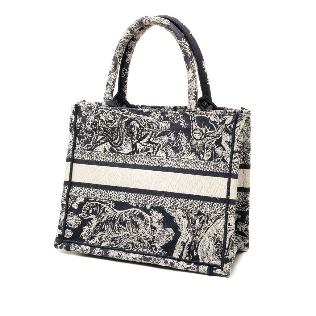 Dior Small Canvas Embroidered Reverse Dioriviera Toile De Jouy Book Tote - 2