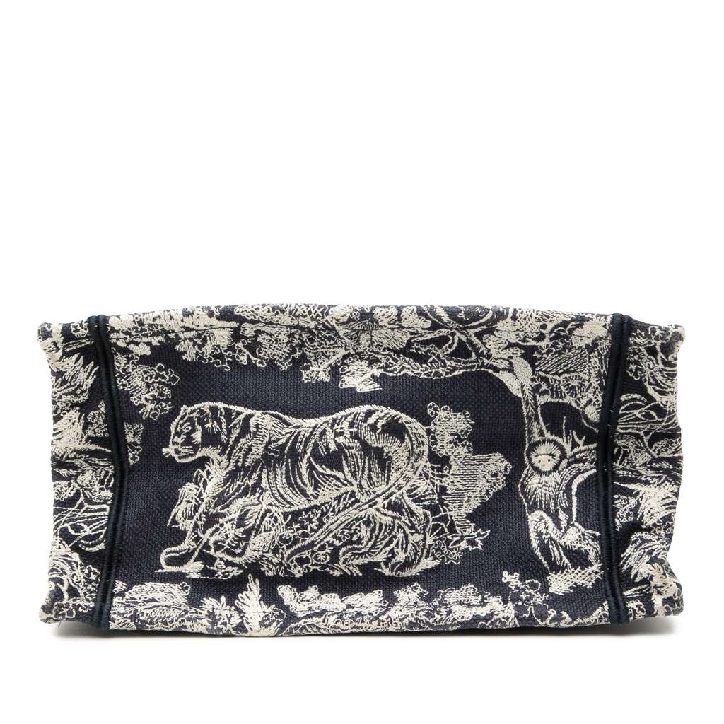 Dior Small Canvas Embroidered Reverse Dioriviera Toile De Jouy Book Tote - 3
