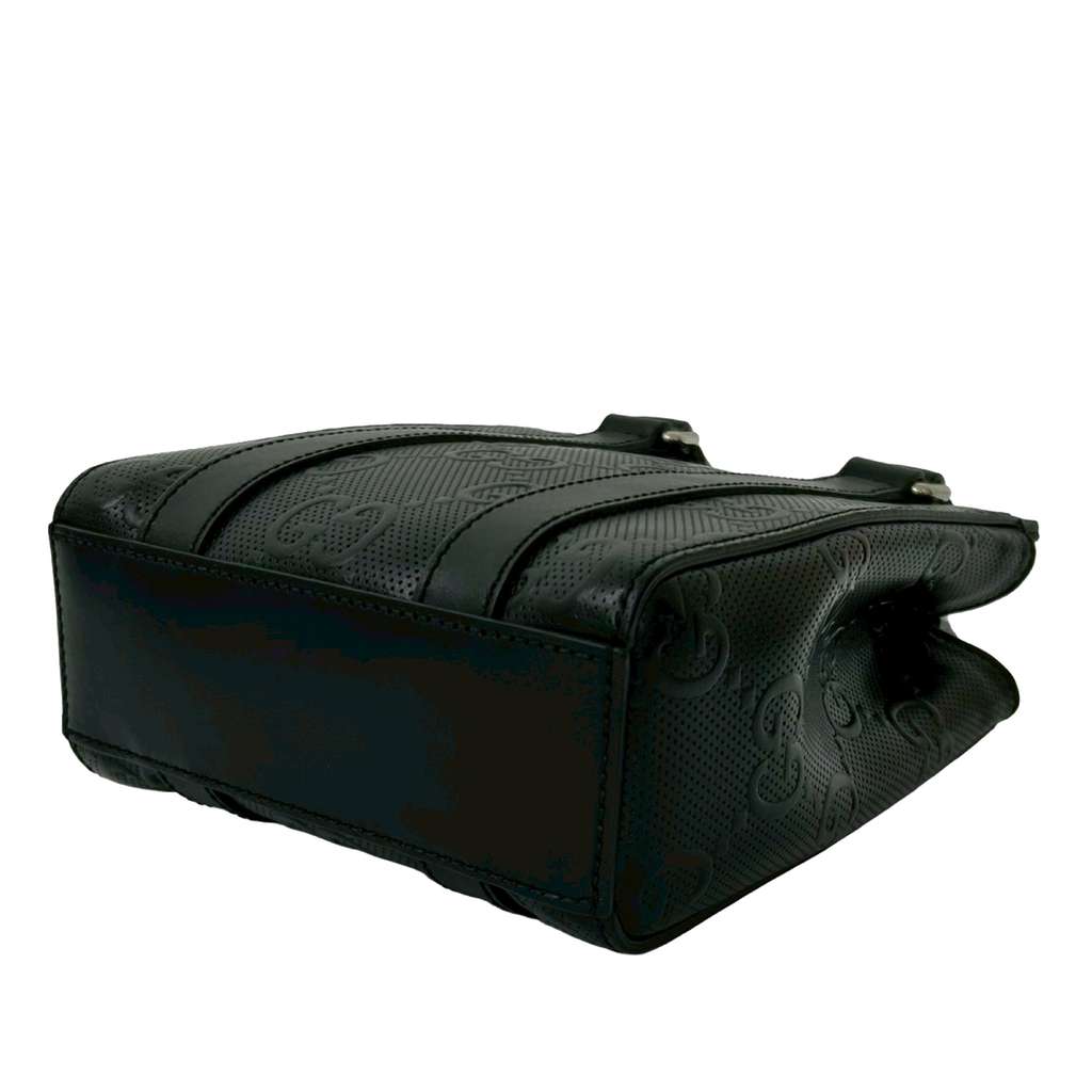 Gucci Mini GG Embossed Perforated Leather Tote - 4