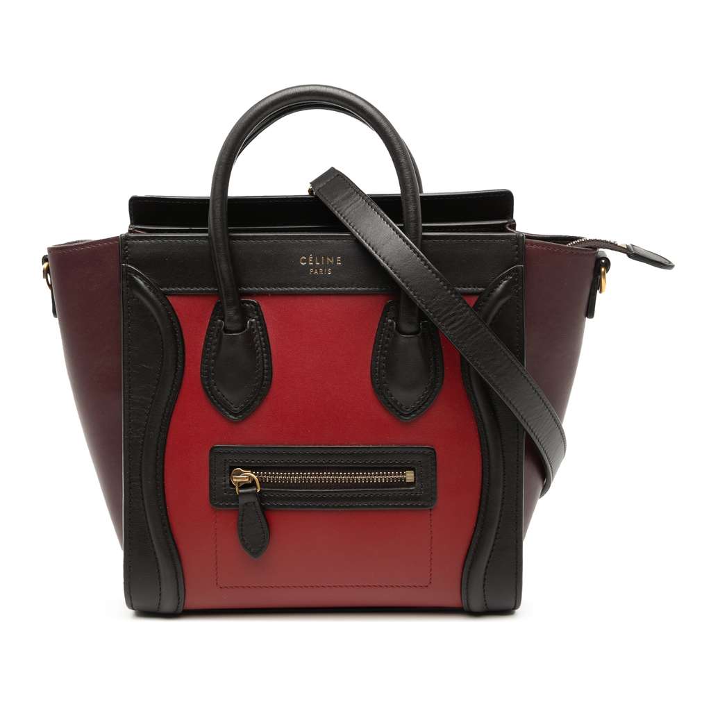 Celine Nano Tricolor Leather Luggage Tote