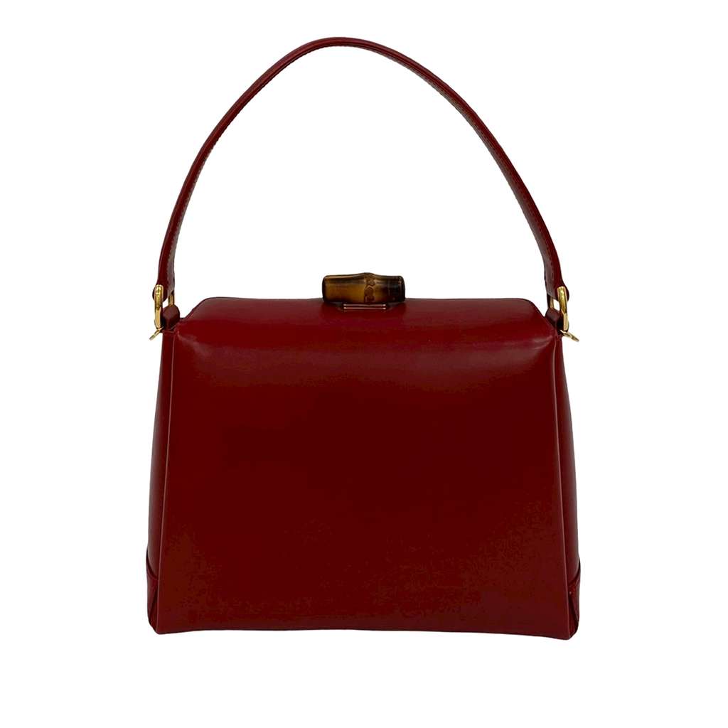 Gucci Leather Bamboo Satchel - 2