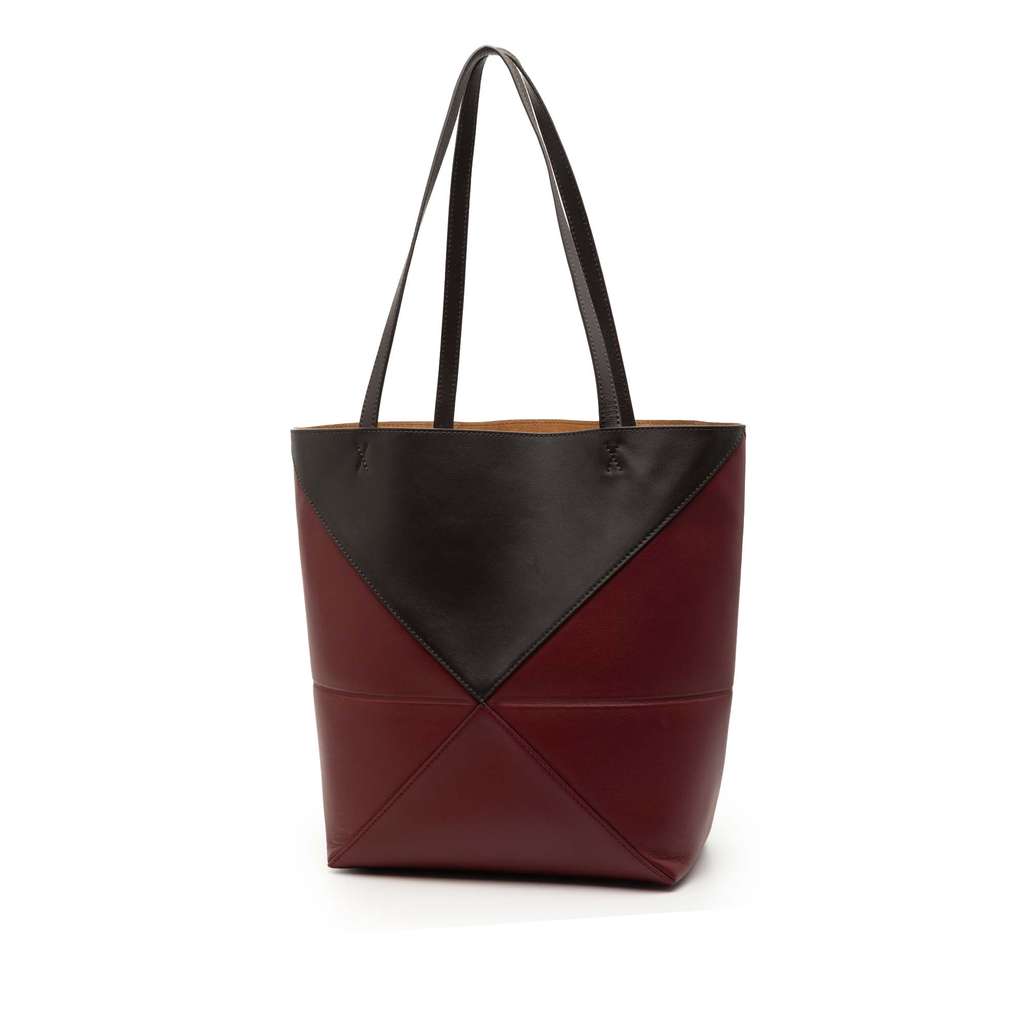 Loewe Medium Bicolor Shiny Calfskin Puzzle Fold Tote - 2