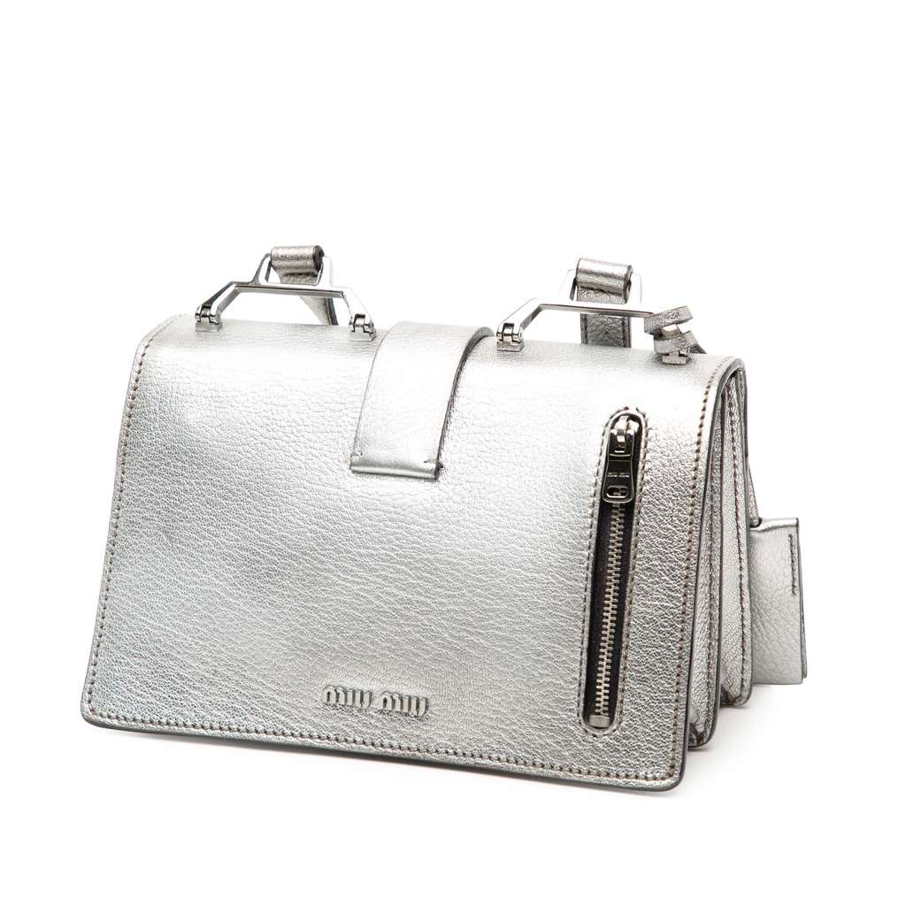 Miu Miu Metallic Goatskin Madras Crossbody - 2