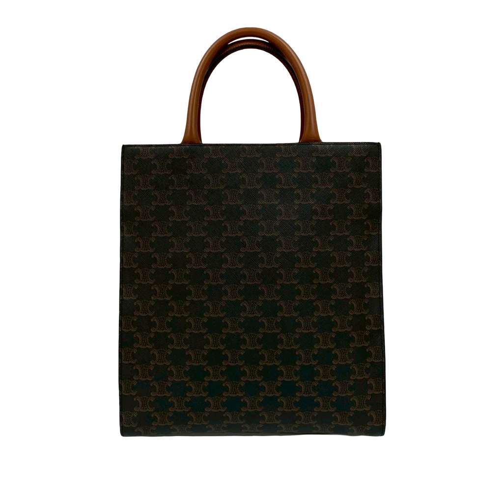 Celine Small Triomphe Coated Canvas Vertical Cabas Tote - 2