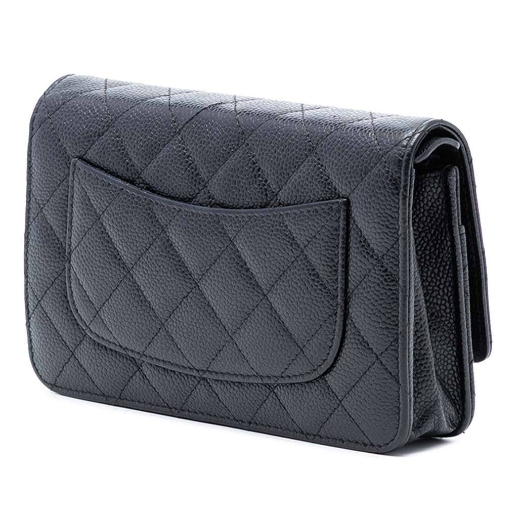 Chanel CC Quilted Caviar Wallet on Chain - 2