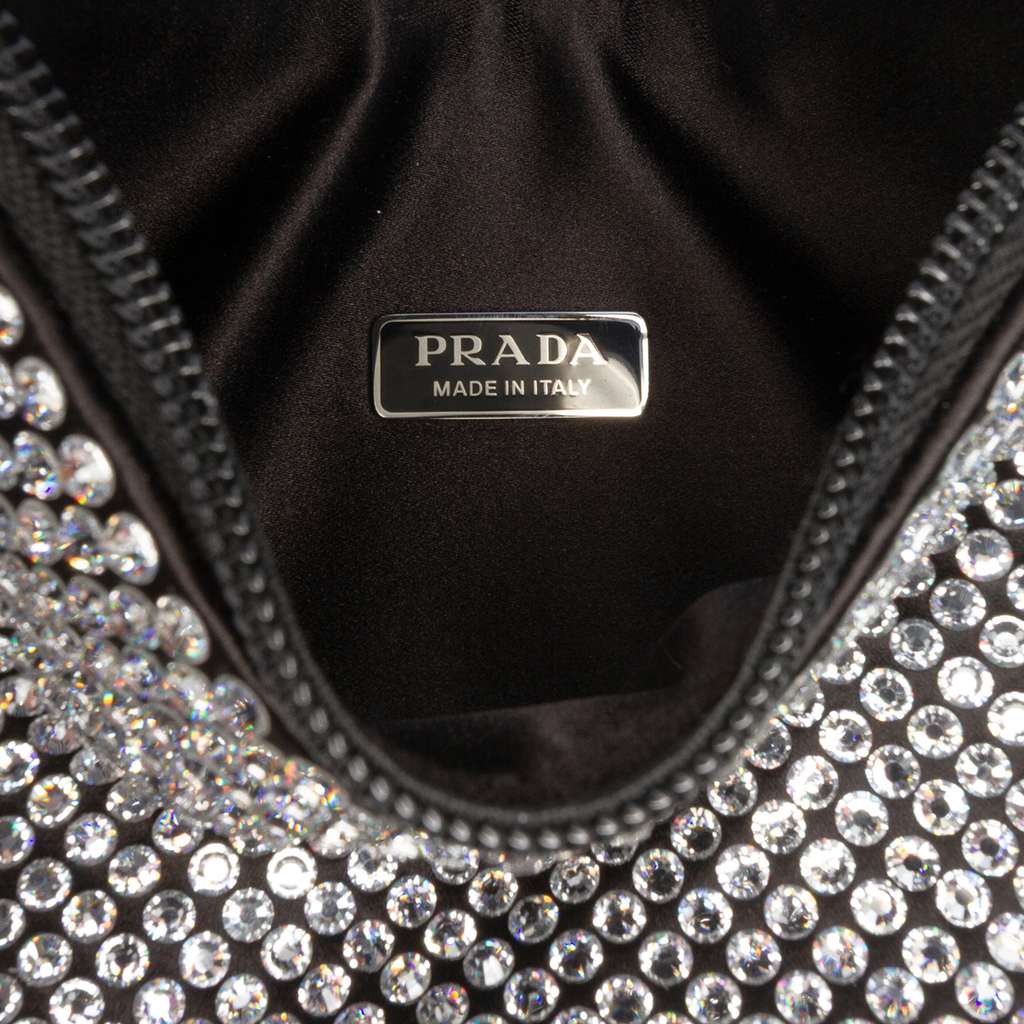 Prada Mini Satin Crystal Re Edition 2000 Shoulder Bag - 5