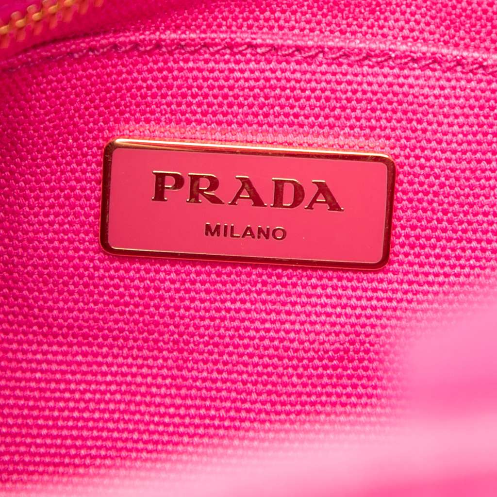 Prada Small Canvas Canapa Logo Satchel - 5