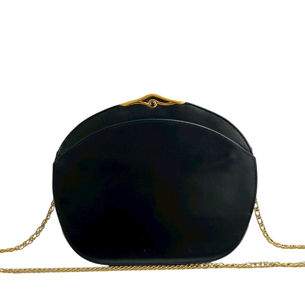 Cartier Leather Sapphire Chain Crossbody