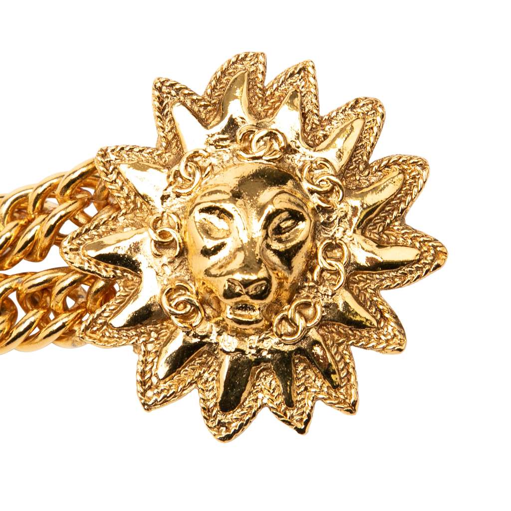 Chanel CC Gold Plated Double Sun Chain Link Belt - 2