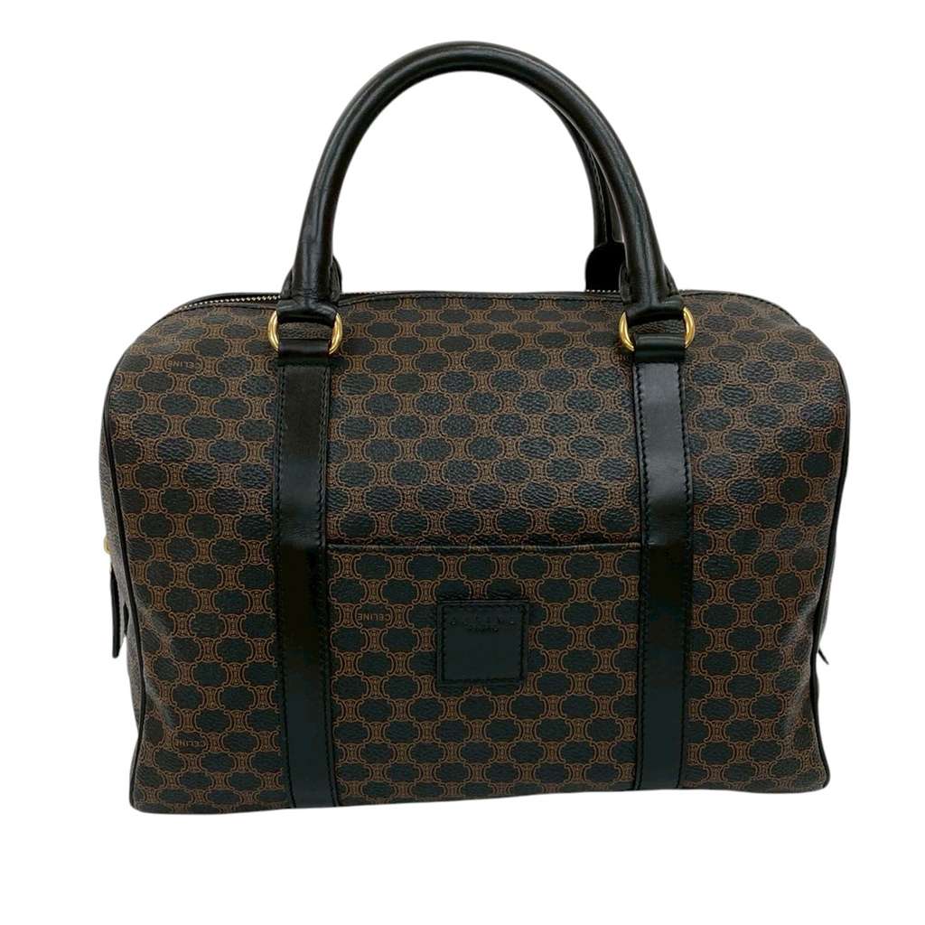 Celine Macadam Coated Canvas Boston Bag