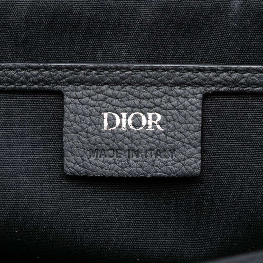 Dior Medium Oblique Canvas and Grained Calfskin Saddle Messenger Bag with Flap - 5