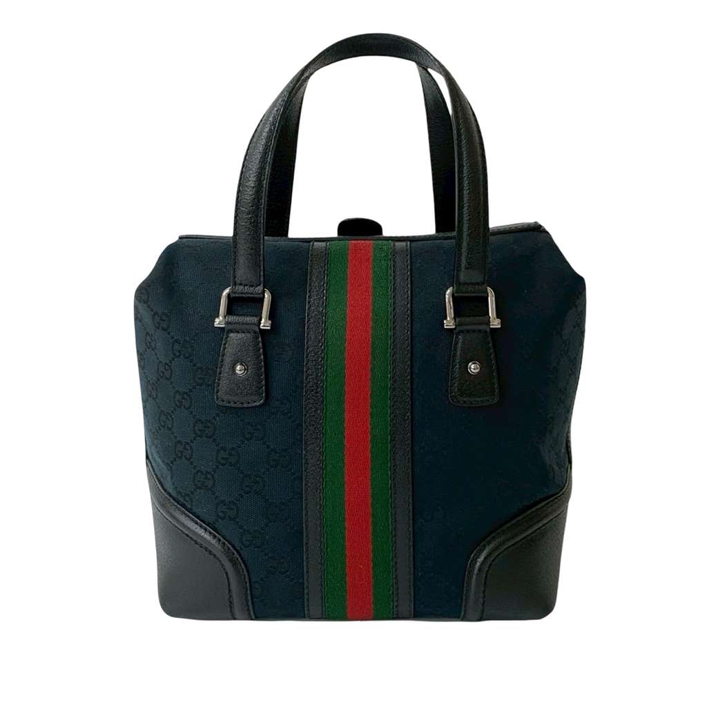 Gucci GG Canvas Web Treasure Handbag - 2