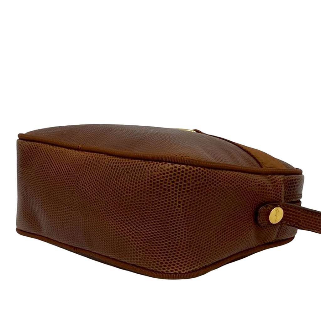 Salvatore Ferragamo Lizard Embossed Leather Vara Crossbody - 4