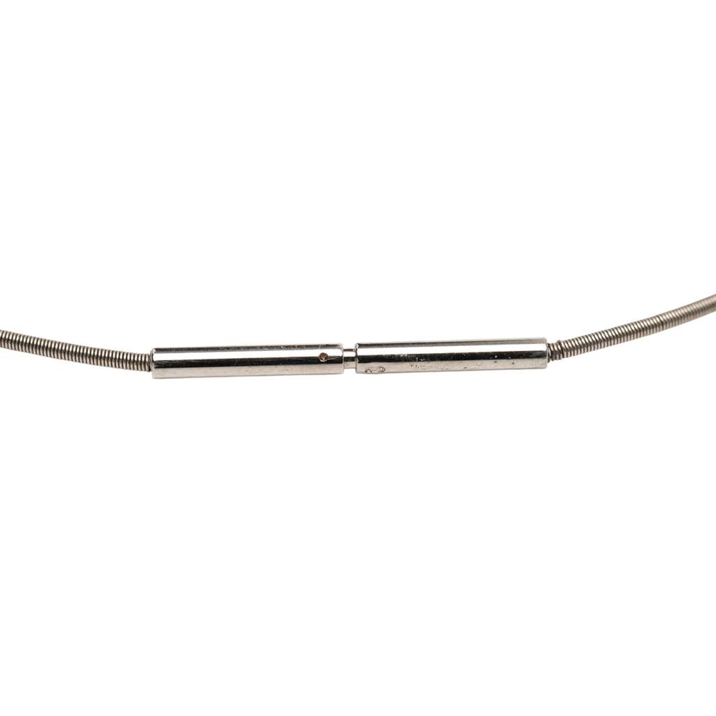 Hermès Palladium Plated Enamel Cage D H Pendant Necklace - 3