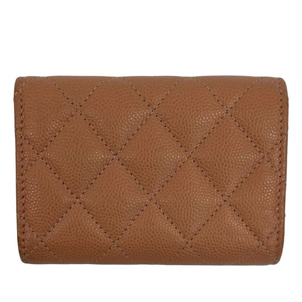 Chanel CC Quilted Caviar Trifold Wallet - 2