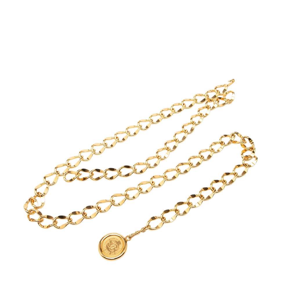 Chanel Gold Plated CC Medallion Chain Belt