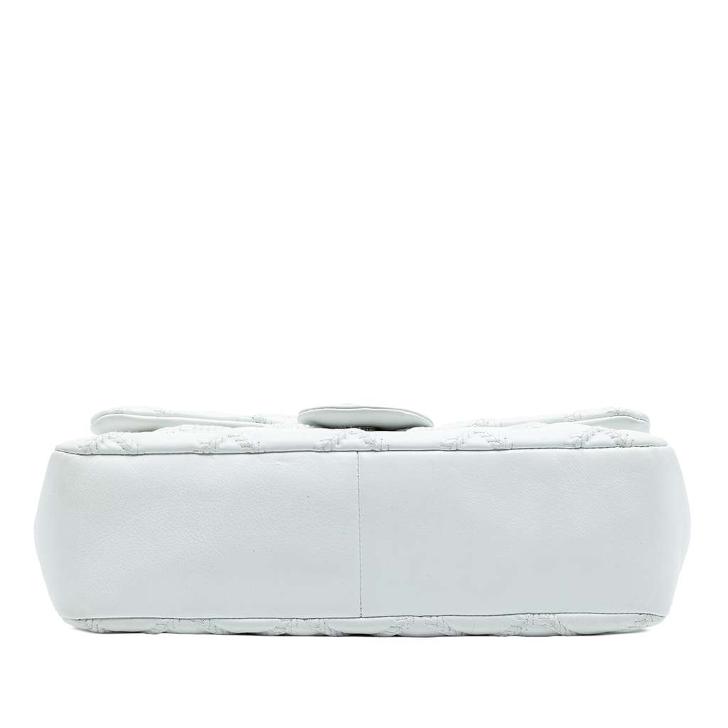 Chanel CC Quilted Calfskin Embossed Stitch Flap - 3