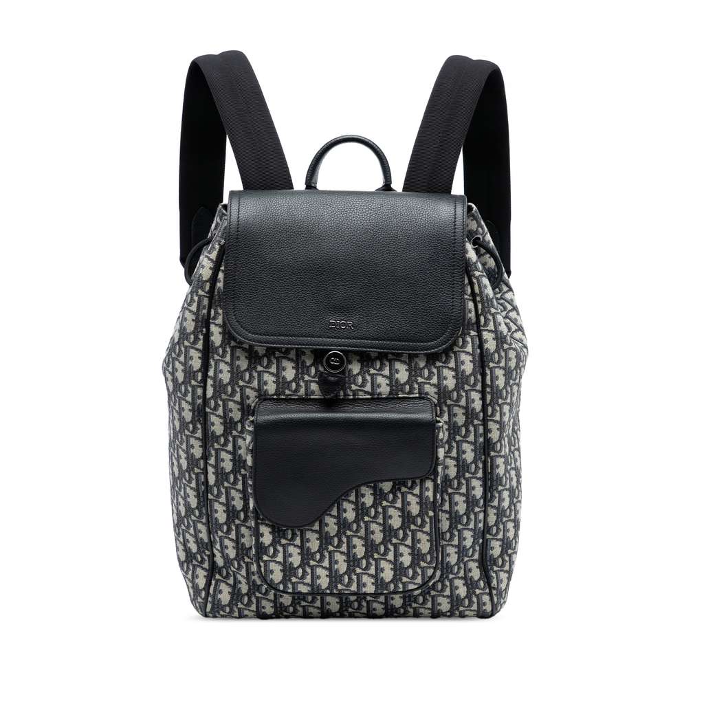 Dior Oblique Canvas Saddle Backpack