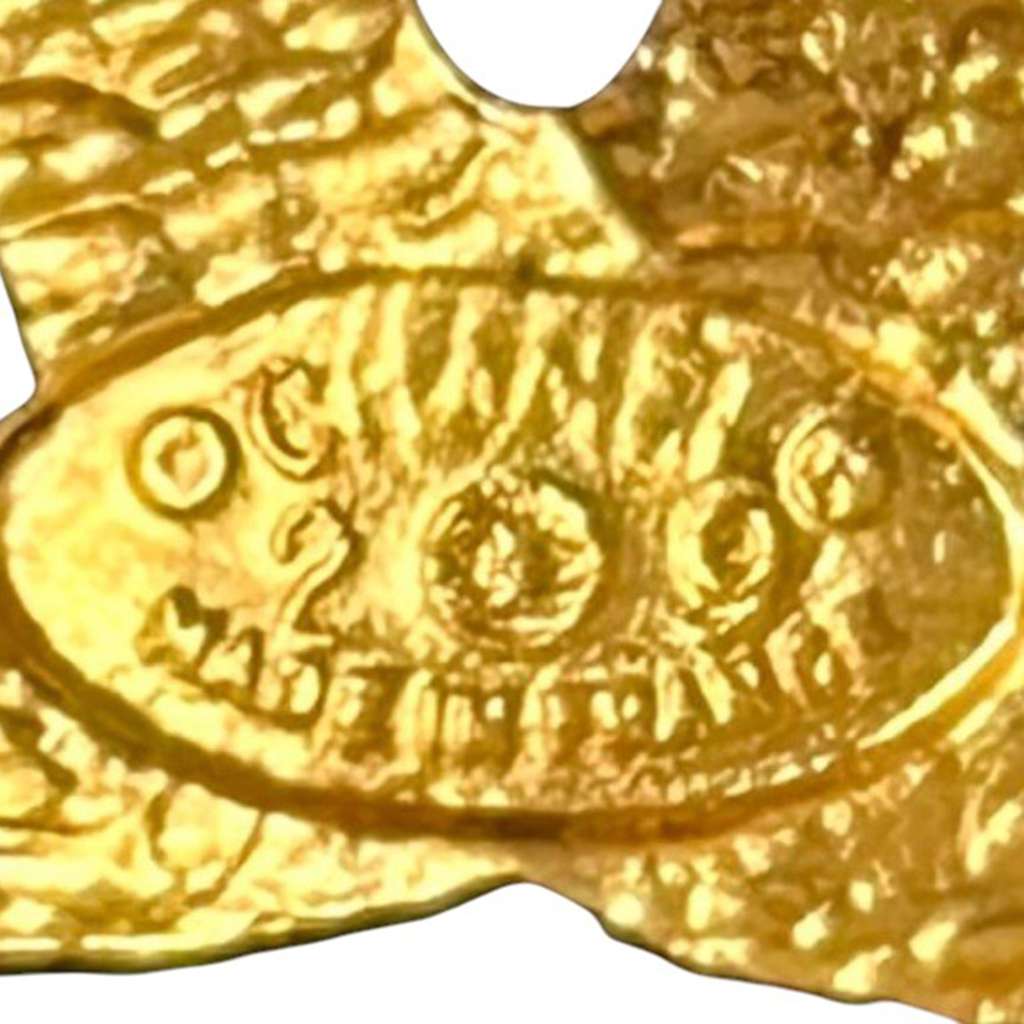 Chanel CC Gold Plated Tweed Effect Earrings - 5