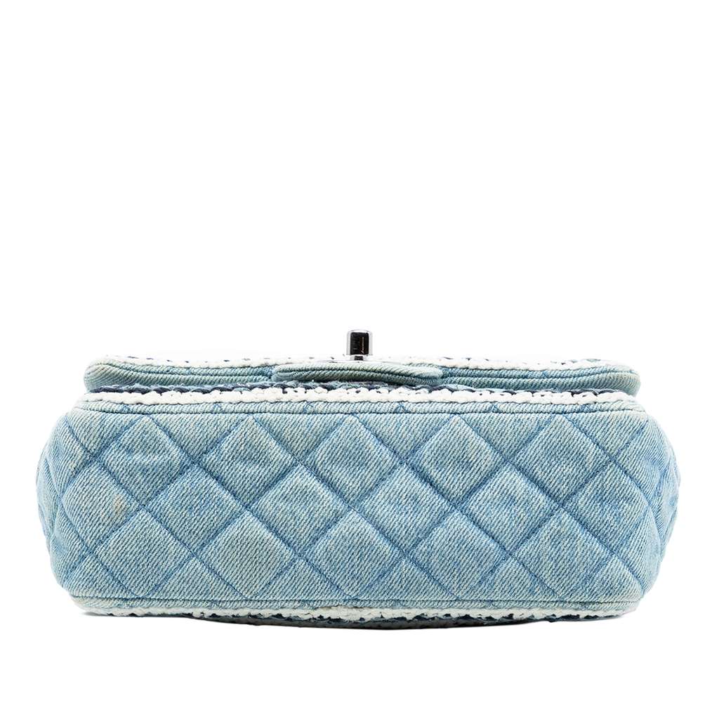 Chanel Mini Rectangular Classic Denim Braided Single Flap - 3