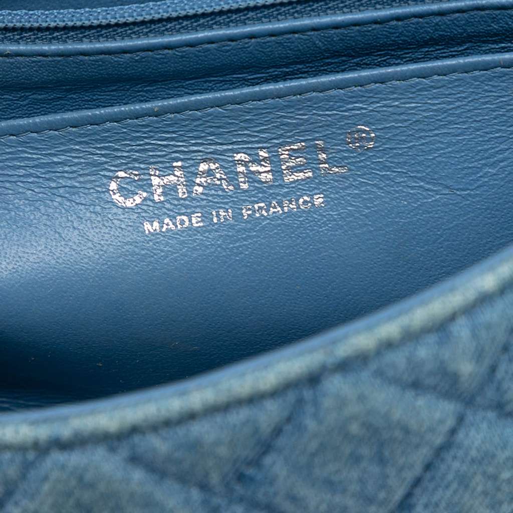 Chanel Mini Rectangular Classic Denim Braided Single Flap - 5